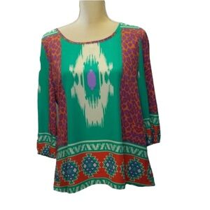 Colorful Patterned Women's Top